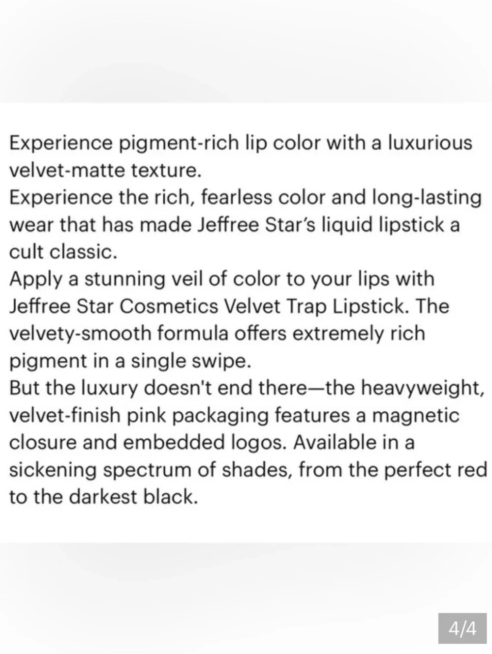 Jeffree Star Velvet Trap Laced Cake NEW IN BOX